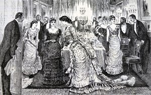 喫煙エチケット、1883 作： George du Maurier